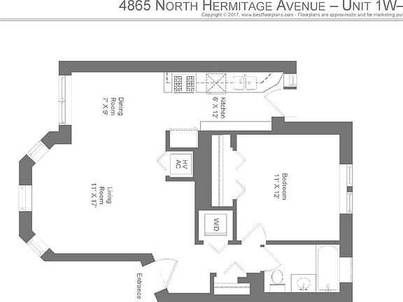 2nd image of 4865 N Hermitage Ave APT 3E