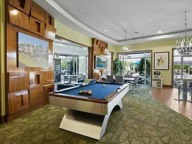 The Marq Highland Apartments Park Apt CoWork's Pool Table Westchase Tampa, FL