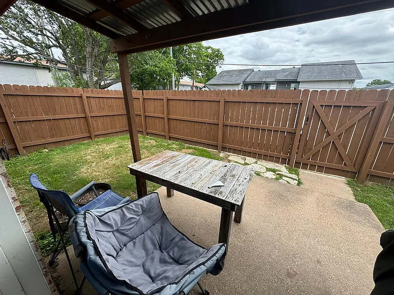 Partial backyard view