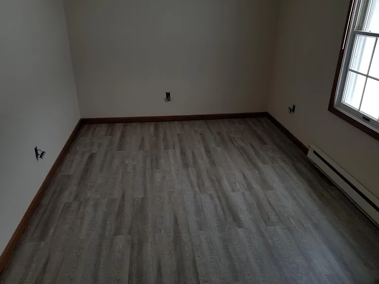 Bedroom with new flooring