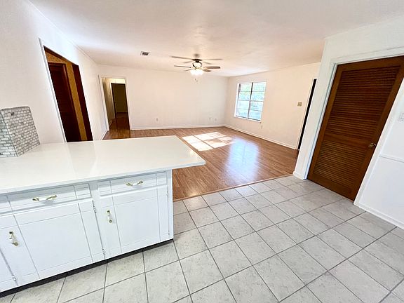 View from kitchen to living room