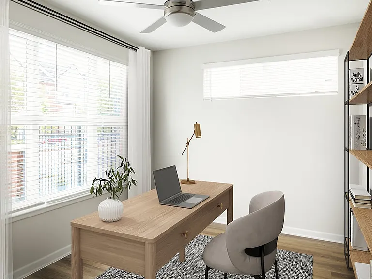 Finish Package I townhome den with hard surface flooring