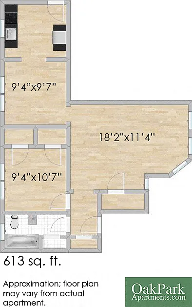 Floor plan 421B S. Taylor W