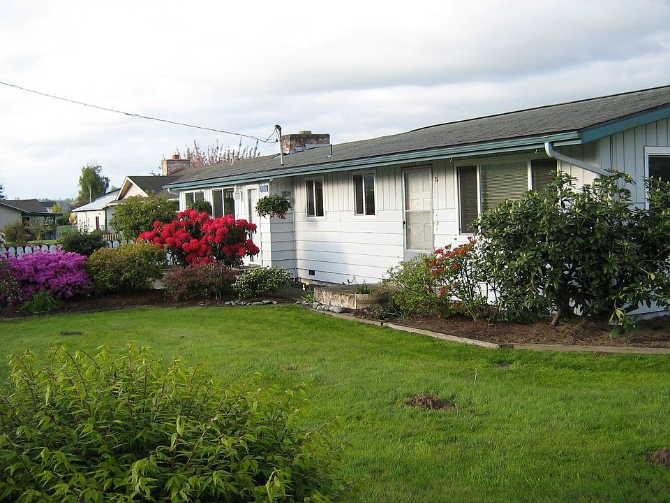 Front of house; spring color.