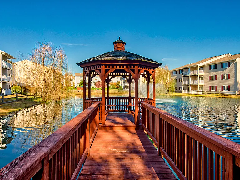Gazebo overlooking the lake