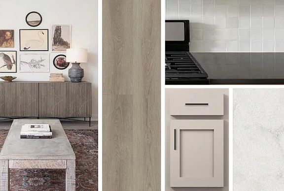 This home features the AW Collection R Artisan-an elevated blend of warm cabinetry, rich textures,