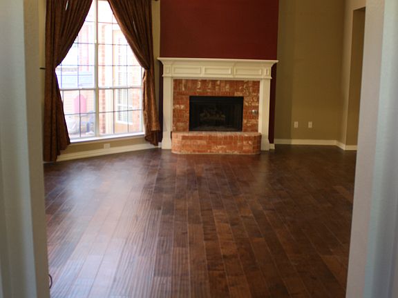 Handscraped hardwood floors