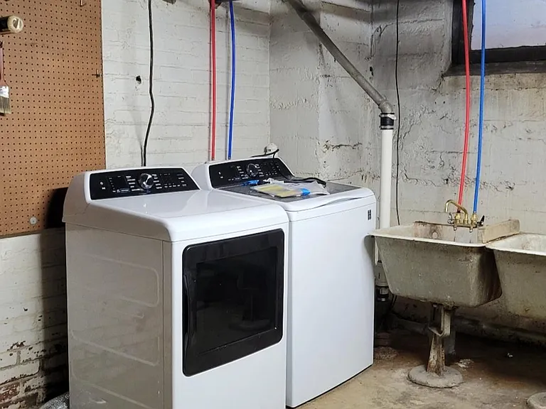 New washer & dryer in basement