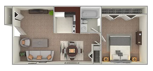 Floor plan 1 bedroom