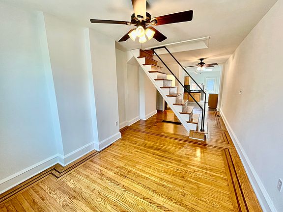 View from the front door- living room.