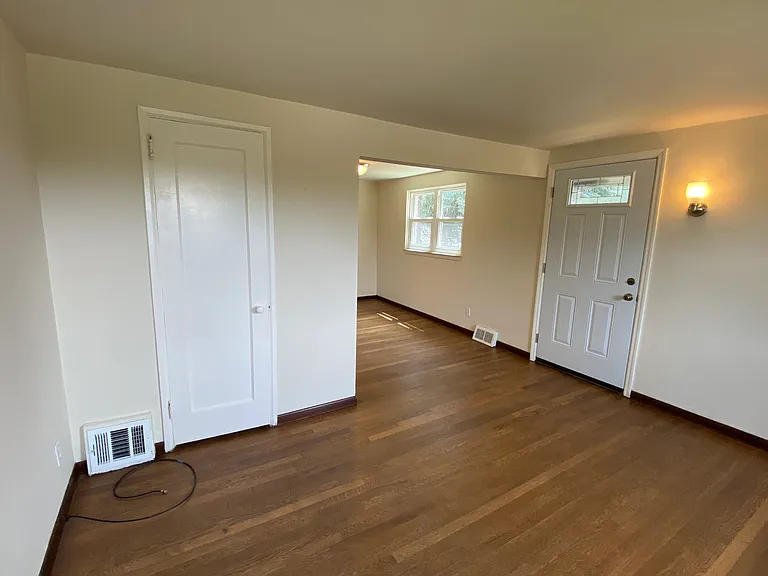 Entry door and closet