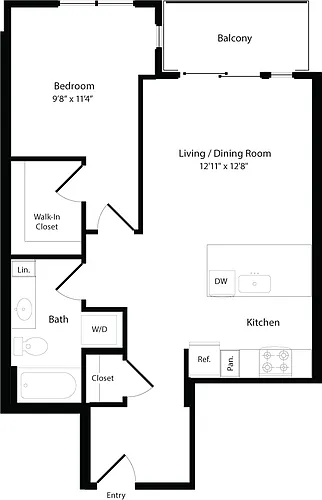 Floor plan A1 East- Floors 3-6
