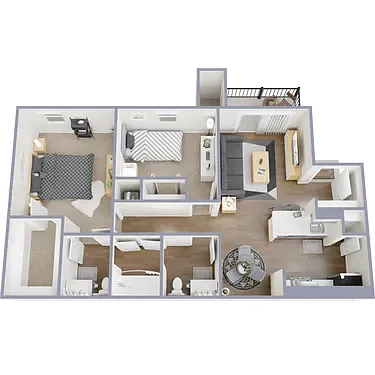 Floor plan 2 Bedroom 1.5 Bathroom