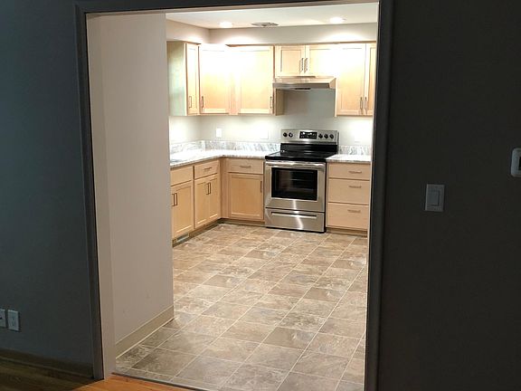 Kitchen with dine in space