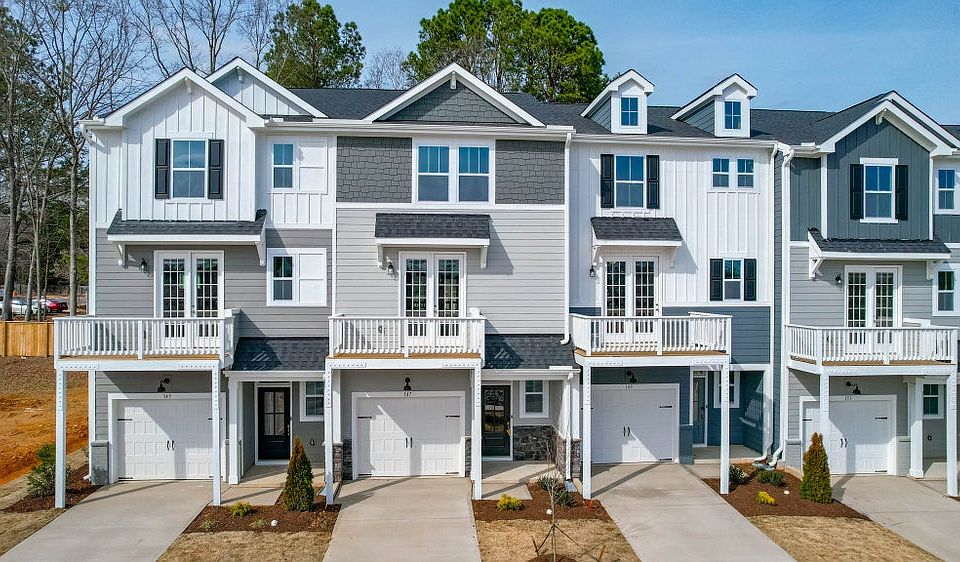 The Brier- Craftsman Elevation with Wood Deck Interior Unit