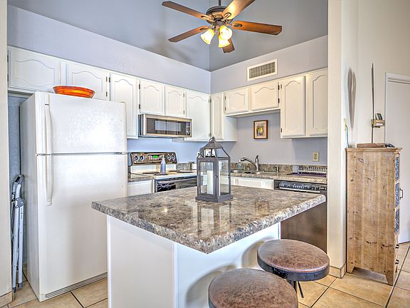 Breakfast bar and added preparation area and storage.