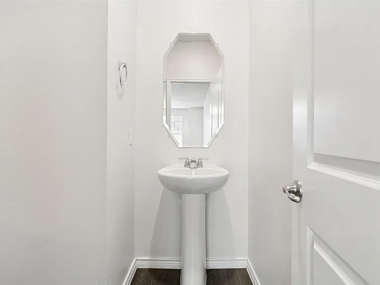 The half bath is good sized