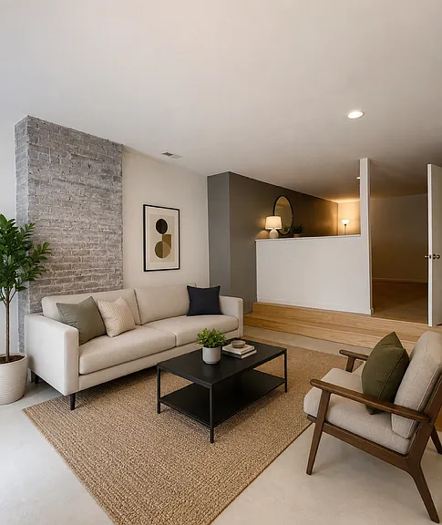 AI generated image to highlight space with furniture