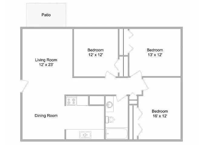 Floor plan Three Bedroom