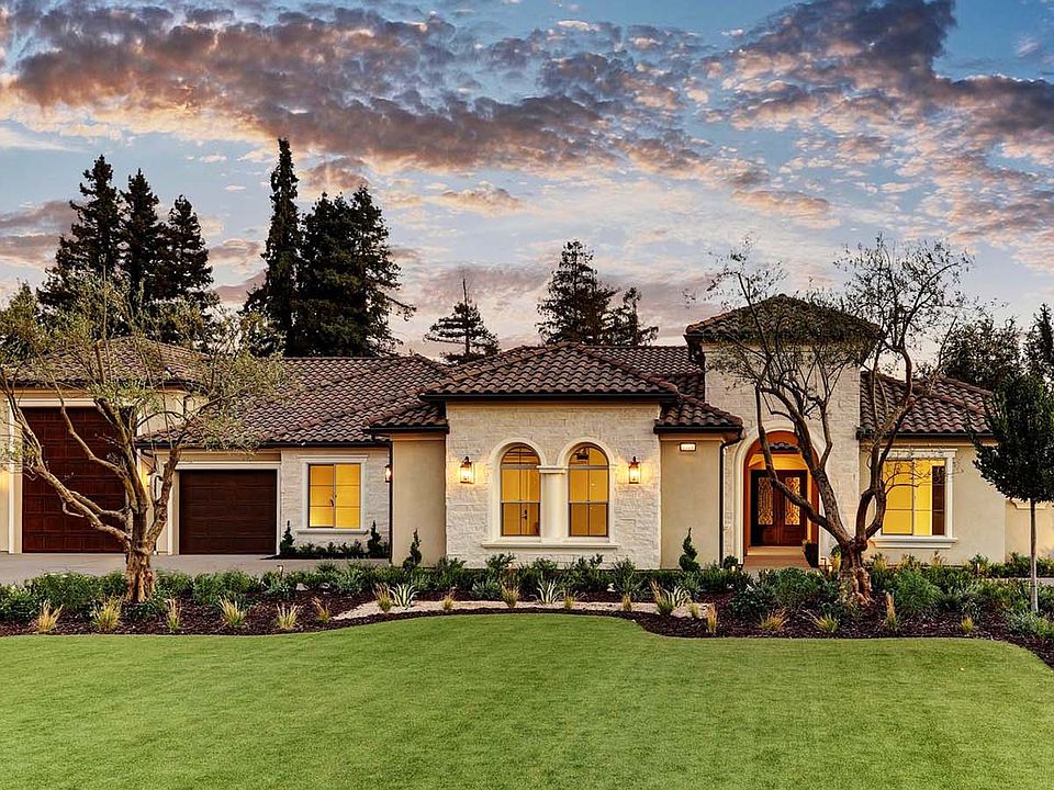 Formal Italian Exterior with RV Garage