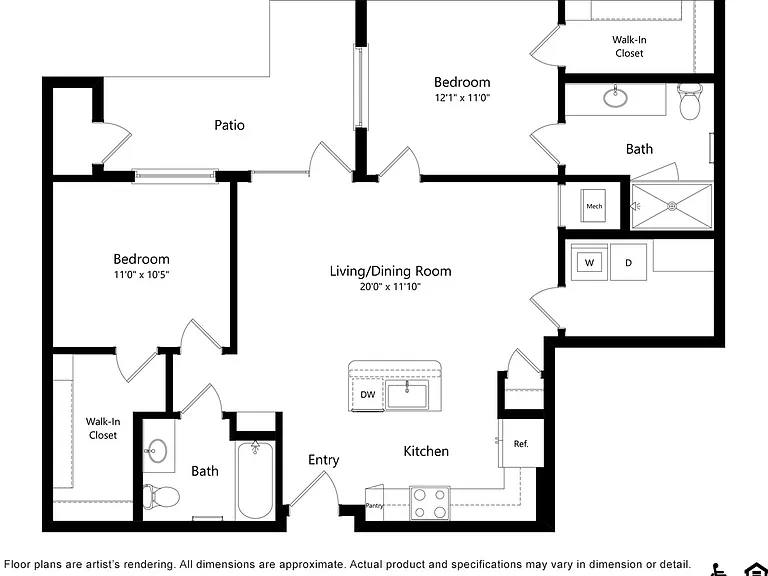 2x2C | 2x2 | 1058 sq ft 2x2C | 2x2 | 1058 sq ft