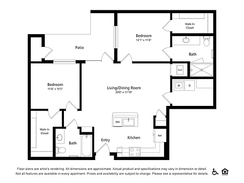 Floor plan 2x2C