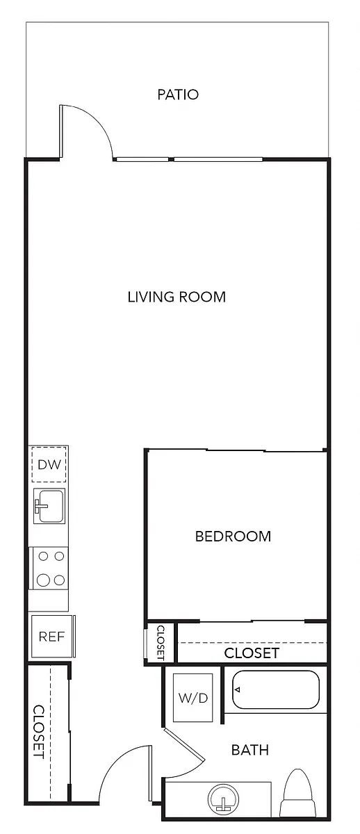 Floor plan Open 1x1 B1