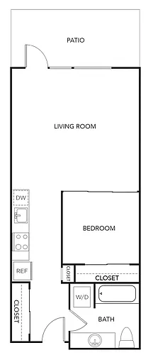 Floor plan Open 1x1 B1