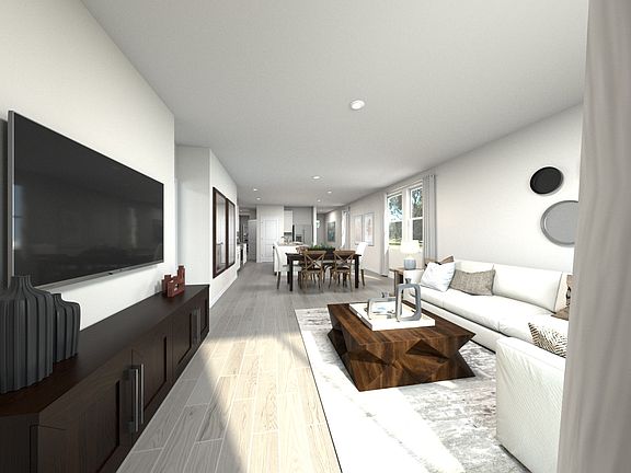 Rendering of Robin Great Room, Dining, Kitchen