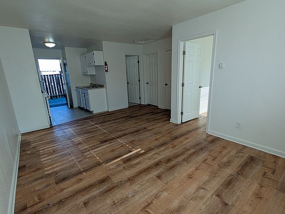 Access patio through kitchen, back door