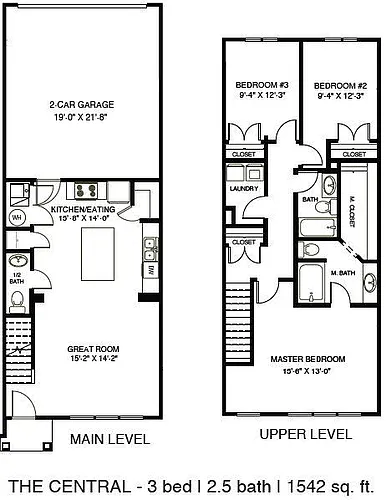 Floor plan The Central-Townhome