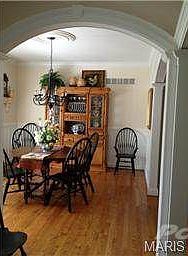 Another view of dining room shows wainscoting and trim!