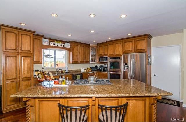 Gorgeously remodeled kitchen with the center island