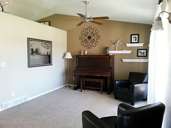 bright vaulted living room