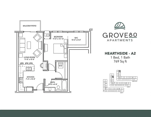 Floor plan Hearthside - A2