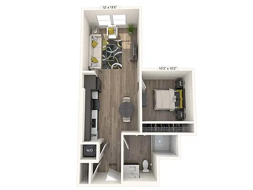 Floor plan AM1-Upgrade-658sf