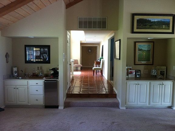 den wet bar, front entry way,