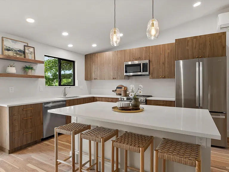 Staged, rental is unfurnished