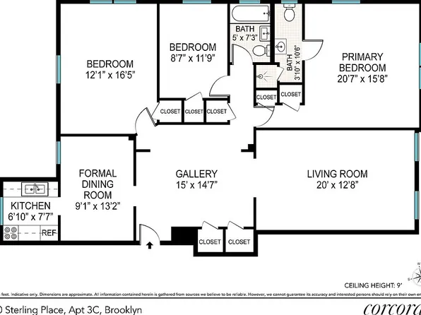 960 Sterling Pl APT 3C, Brooklyn, NY 11213
