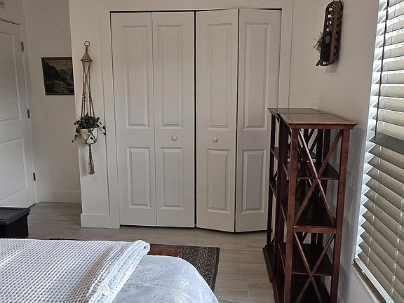 Closet in the private guest bedroom.