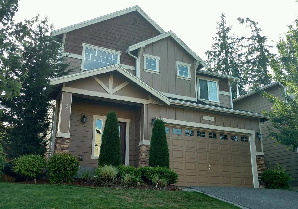 Front of home and garage