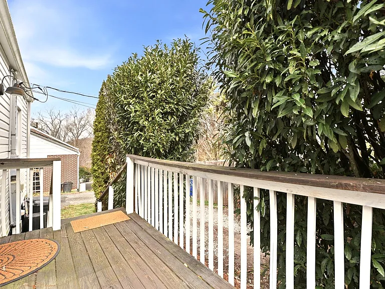 Private back porch to enjoy the warm weather