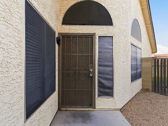 Security door, sun screens throughout