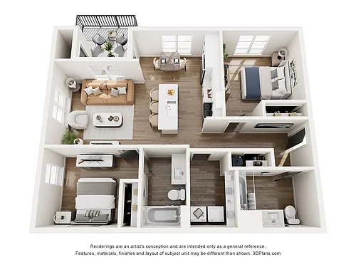 Floor plan Two-Bedroom 2C-ADA