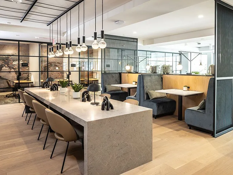 Lounge with co-work spaces