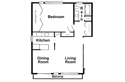 Floor plan One Bedroom