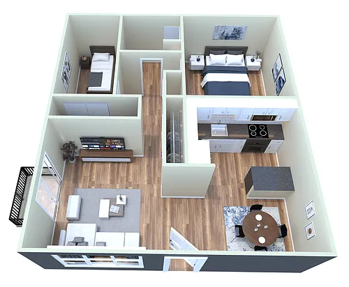 Floor plan 2BDR -1BTH Classic