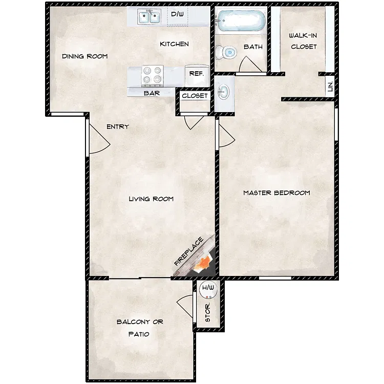 Floor plan 1X1