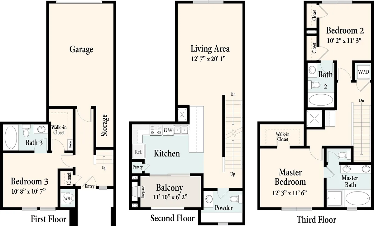 Floor plan The Townhomes - Plan 4