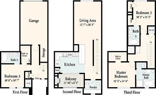Floor plan The Townhomes - Plan 4